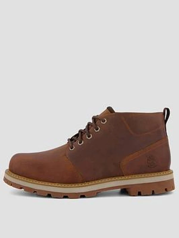 Image of Timberland Mens Britton Road Waterproof Chukka Boots Rust Full Grain Brown, 8
