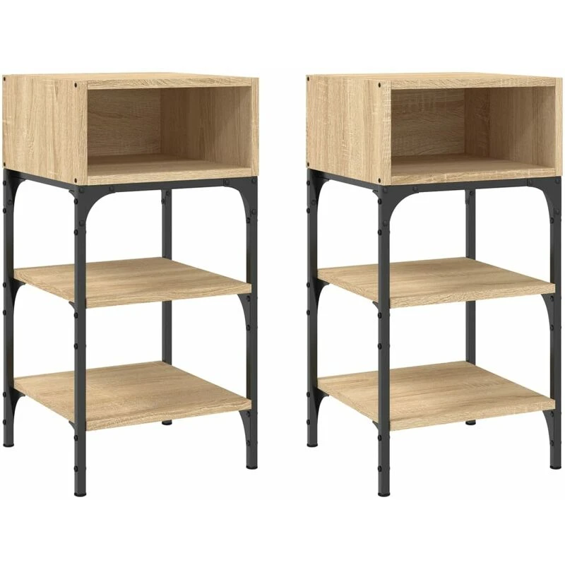 Image of VIDAXL Bedside Tables 2 pcs Sonoma Oak 35x34.5x70cm Engineered Wood Vidaxl 8720845938451