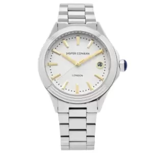 Image of Ladies Jasper Conran London 36mm Watch with a White Dial and a Silver Metal bracelet