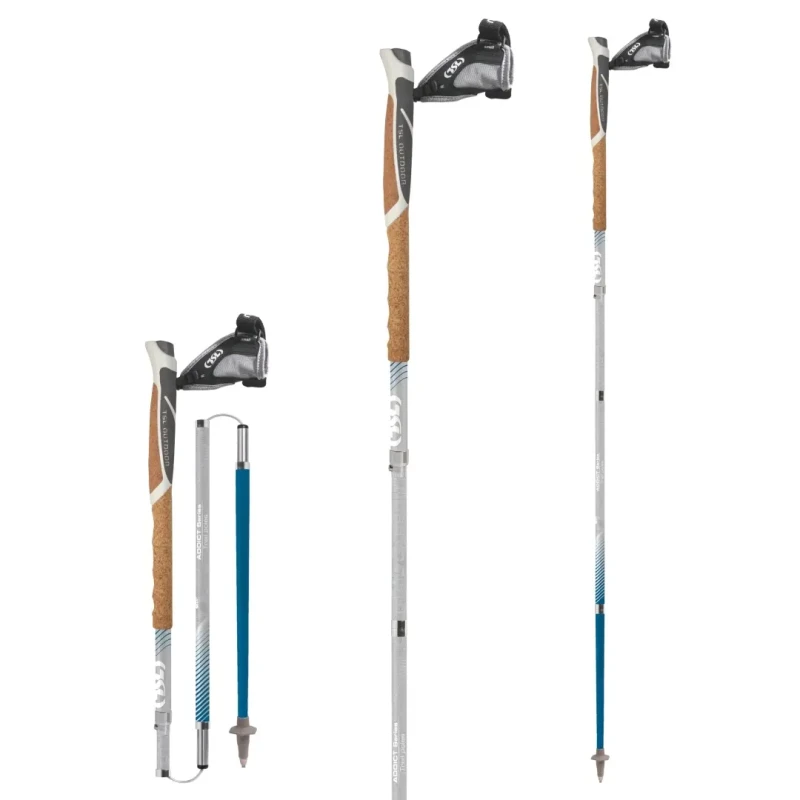 Image of Trail stick TSL Trail Alu 4 Cork Cross Bleu Unisex 110 cm