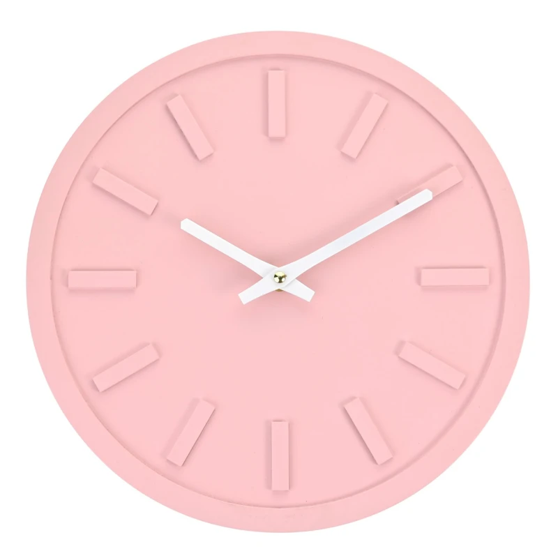 Image of Interval Minimalist Wall Clock 30cm - Pink Light Pink unisex