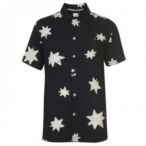 Image of Farah Vintage Farah Star Print Shirt Mens - 412 NAVY