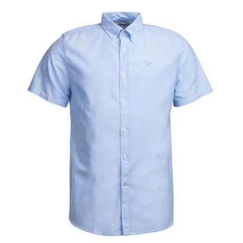 Image of Barbour Oxford 3 Short Sleeve Tailored Shirt - Sky BL32