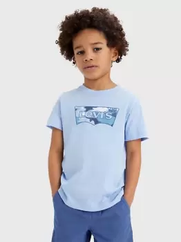 Image of Kids Camo Batwing Fill Tee - Blue