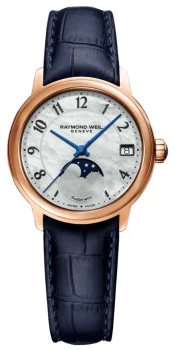 Image of Raymond Weil Womens Maestro Auto Moonphase Mother Watch