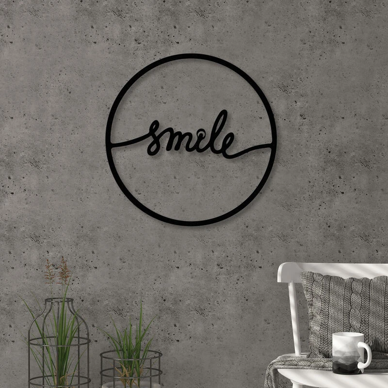 Image of DECORTIE Decortie - metal wall art NO.8 smile - Black - Black M.DK.T.13332.9