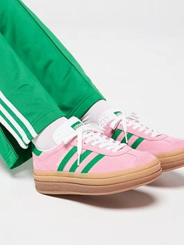 Image of adidas Originals Gazelle Bold Trainers Trupink/Green female 5 (38)