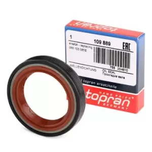 Image of TOPRAN Crankshaft Seal VW,AUDI,SKODA 109 889 068103085E,068103085E,068103085E Crankshaft Gasket,Shaft Seal, crankshaft 068103085E