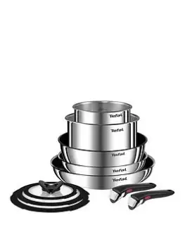 Image of Tefal Ingenio Emotion 10Pc Set (22/26Cm Frypans, 16/20Cm Saucepans, 24Cm Sautepan, 16/20/24Cm Hermetic Lids, Multi-Diameter Lid + Bakelite Handle)