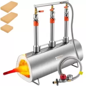 Image of VEVOR Propane Forge Farrier Forge Triple Burner Tool Knife Making Blacksmithing