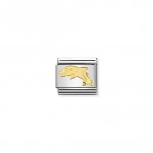 Image of Nomination Composable Classic Animals Water 18K Gold Dolphin Link 030113/04
