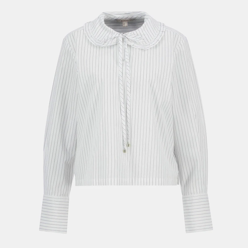 Image of Barbour Womens Avery Shirt Wht/Nvy Stripe female 12 (M)