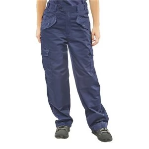 Image of Super Click Workwear Ladies Polycotton Trousers Navy Blue 42 Ref