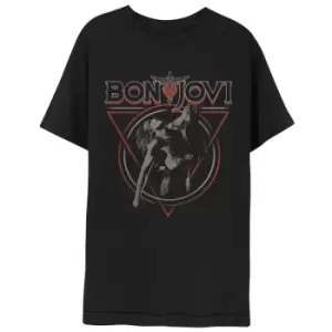 Image of Bon Jovi - Triangle Overlap Unisex XX-Large T-Shirt - Black