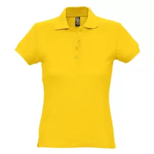 Image of SOLS Womens/Ladies Passion Pique Short Sleeve Polo Shirt (M) (Gold)