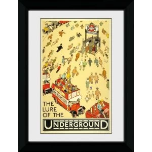 Image of Transport For London Lure Of The Underground 50 x 70 Framed Collector Print