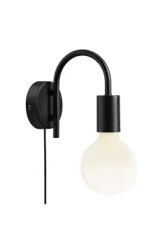 Image of Paco Wall Lamp Black E27