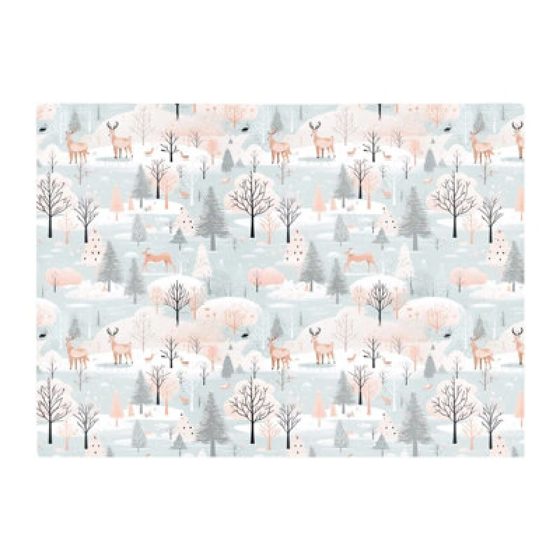 Image of Warren Reed Designer Whimsical Christmas Winter Wonderland Glass Chopping Board