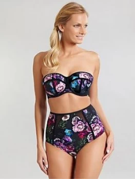 Image of Panache Jolee High Waist Bikini Briefs - Multi, Floral Multi, Size 10, Women