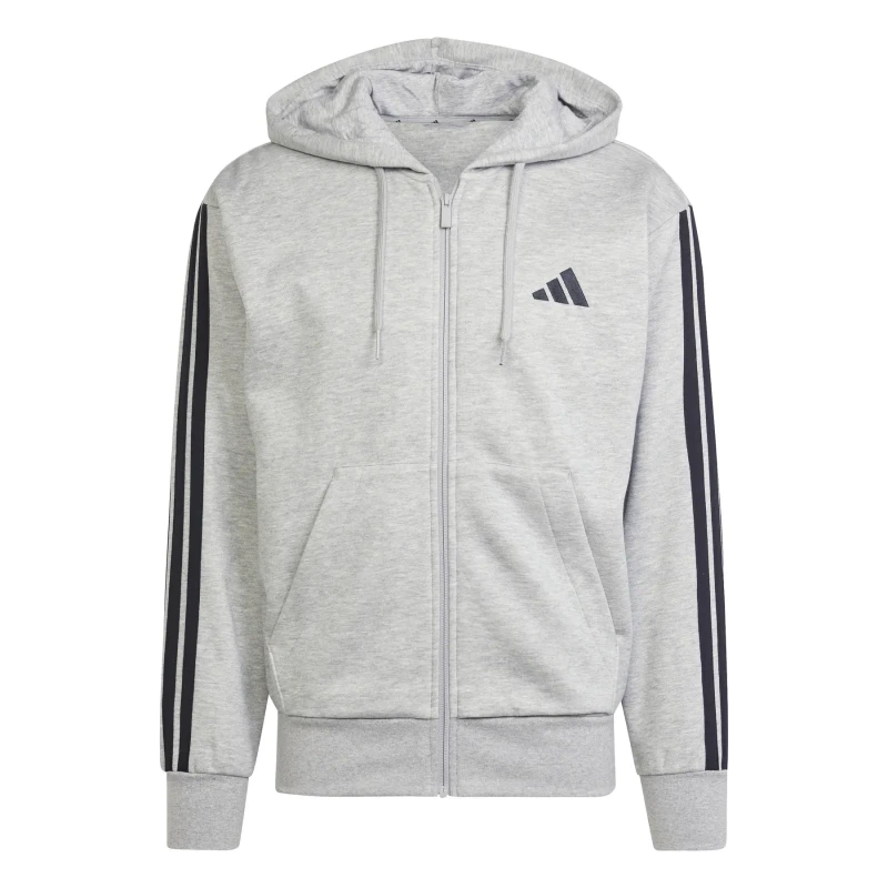 Image of Adidas Hooded sweatshirt adidas Essentials 3-Stripes Fleece Gris Male M