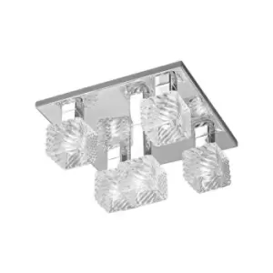 Image of Ceiling lamp Accor Chrome polished 5 bulbs 15,5cm