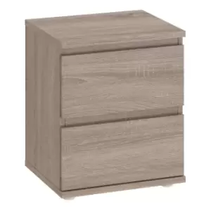 Image of Nova Bedside 2 Drawers In Truffle Oak Effect