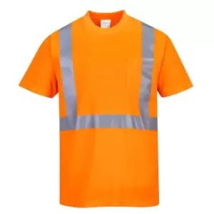 Image of Portwest Class 2 Hi Vis Pocket T Shirt Orange M