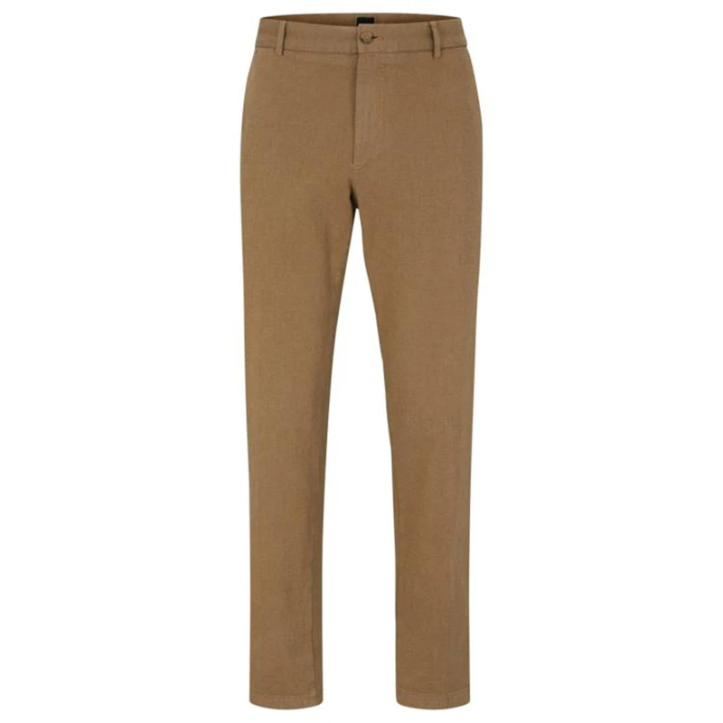 Image of Boss Mens Kane-L Straight Trousers Medium Beige male 30W R