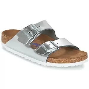 Image of Birkenstock ARIZONA SFB womens Mules / Casual Shoes in Silver,4.5,2.5,2.5,3.5,4.5,5,5.5,7,7.5