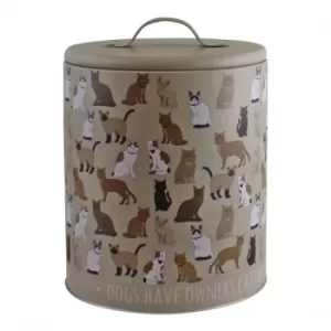 Image of Cat Print Storage Tin, 22cm