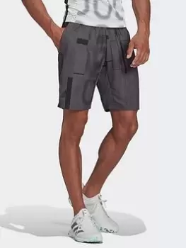 Image of adidas Club Graphic Tennis Shorts, Red/Black Size M Men