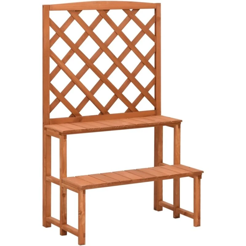 Image of VIDAXL Vidaxl - Plant Stand with Trellis 70x42x115cm Solid Fir Wood 8720286432297