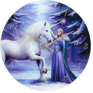 Image of Pure Magic Glass Wall Clock By Anne Stokes