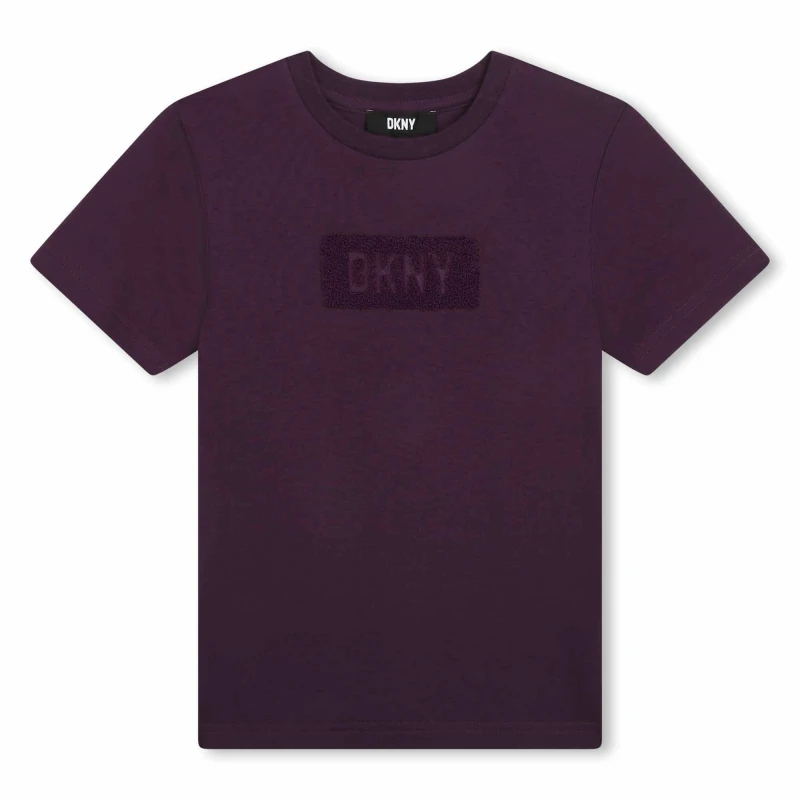 Image of DKNY Logo T-Shirt Juniors - Purple Purple One Size