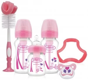 Image of Dr Browns Natural Flow Options Newborn Gift Set Pink