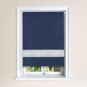 Image of Diamante Blackout Roller Blind Navy Navy Blue