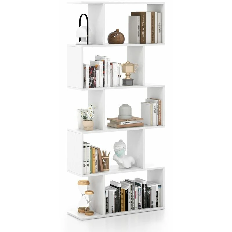 Image of COSTWAY 4 Panel Room Divider Shading Partition Rolling Privacy Screen Brown