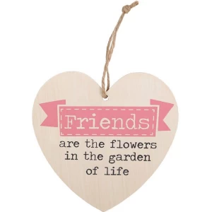 Image of Friends Are The Flowers Hanging Heart Sign