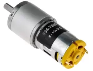 Image of RS PRO Brushed Geared DC Geared Motor, 41.3 W, 12 V, 78 Ncm, 194 rpm, 6mm Shaft Diameter