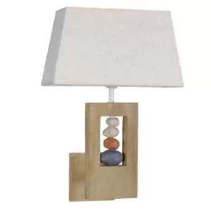 Image of Miriel Wall Lamp with Shade Wood