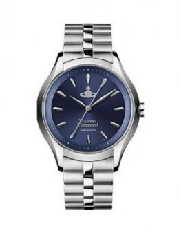 Image of Vivienne Westwood Vivienne Westwood The Saville Blue Sunray Dial Stainless Steel Bracelet Ladies Watch