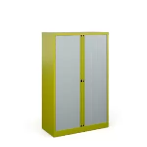 Image of Bisley Systems Storage Medium Tambour Cupboard 1570mm High - Goose Grey