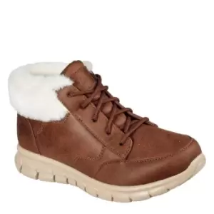 Image of Skechers Warm Synergy Walking Boots Womens - Brown