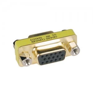 Image of Tripp Lite Compact Slimline Vga Video Coupler Gender Changer Hd15