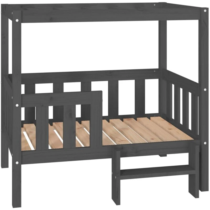 Image of VIDAXL Vidaxl - Dog Bed Grey 95.5x73.5x90cm Solid Wood Pine 822384