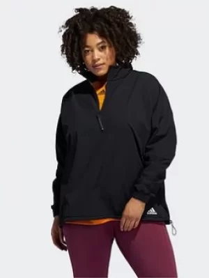 Image of adidas Training Cold.rdy Half-zip Top (plus Size), Black, Size 2X, Women
