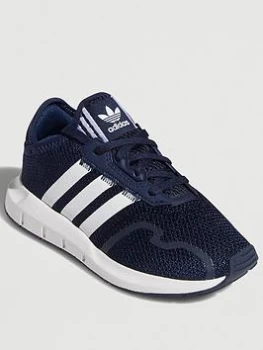 Image of adidas Originals Swift Run X Childrens - Navy White, Navy/White, Size 11