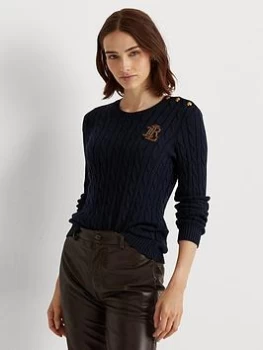 Image of Lauren by Ralph Lauren Montiva-long Sleeve-pullover - Lauren Navy Size M Women