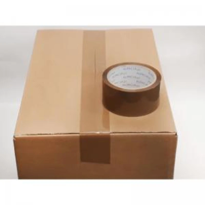 Image of Buff BOPP Tape 48mm 66m 35mu Pk 6