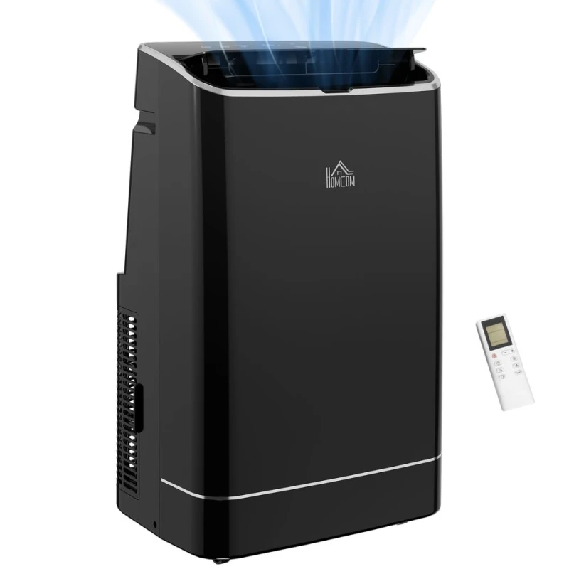 Image of HOMCOM 14,000 Btu Portable Air Conditioner, Smart Home WiFi Compatible, 4-in-1 Dehumidifier, Black 823-049V70BK